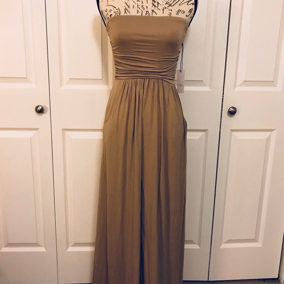 Active USA Dresses & Skirts - Strapless Maxi Tube Sundress Tan